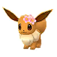 Eevee wearing Cherry Blossoms