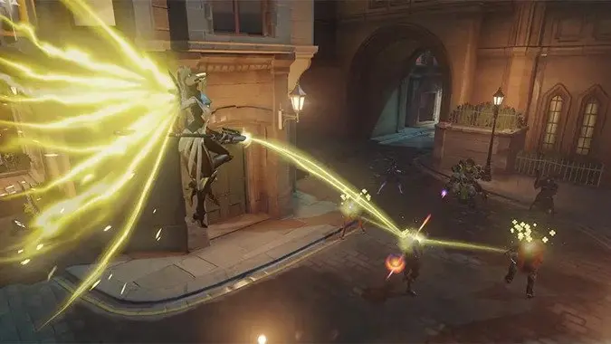 mercy heals in Valkyrie