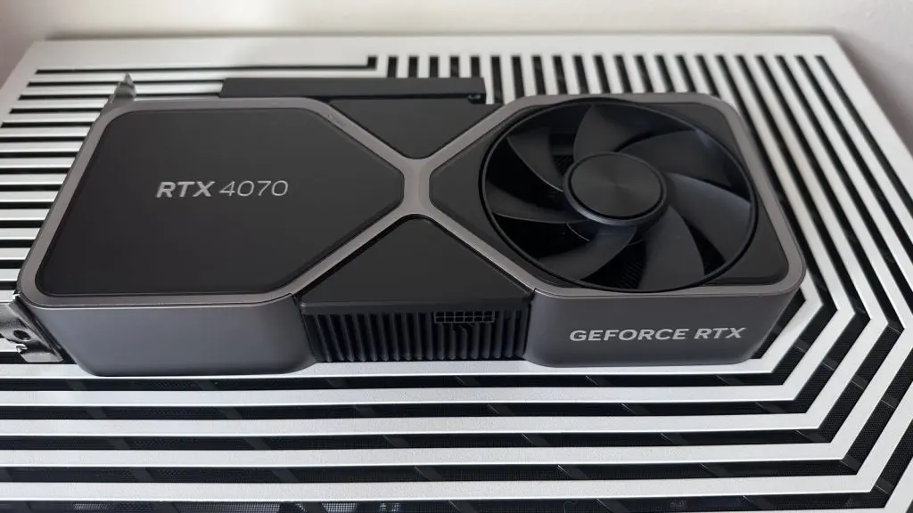 Top-down view of RTX 4070