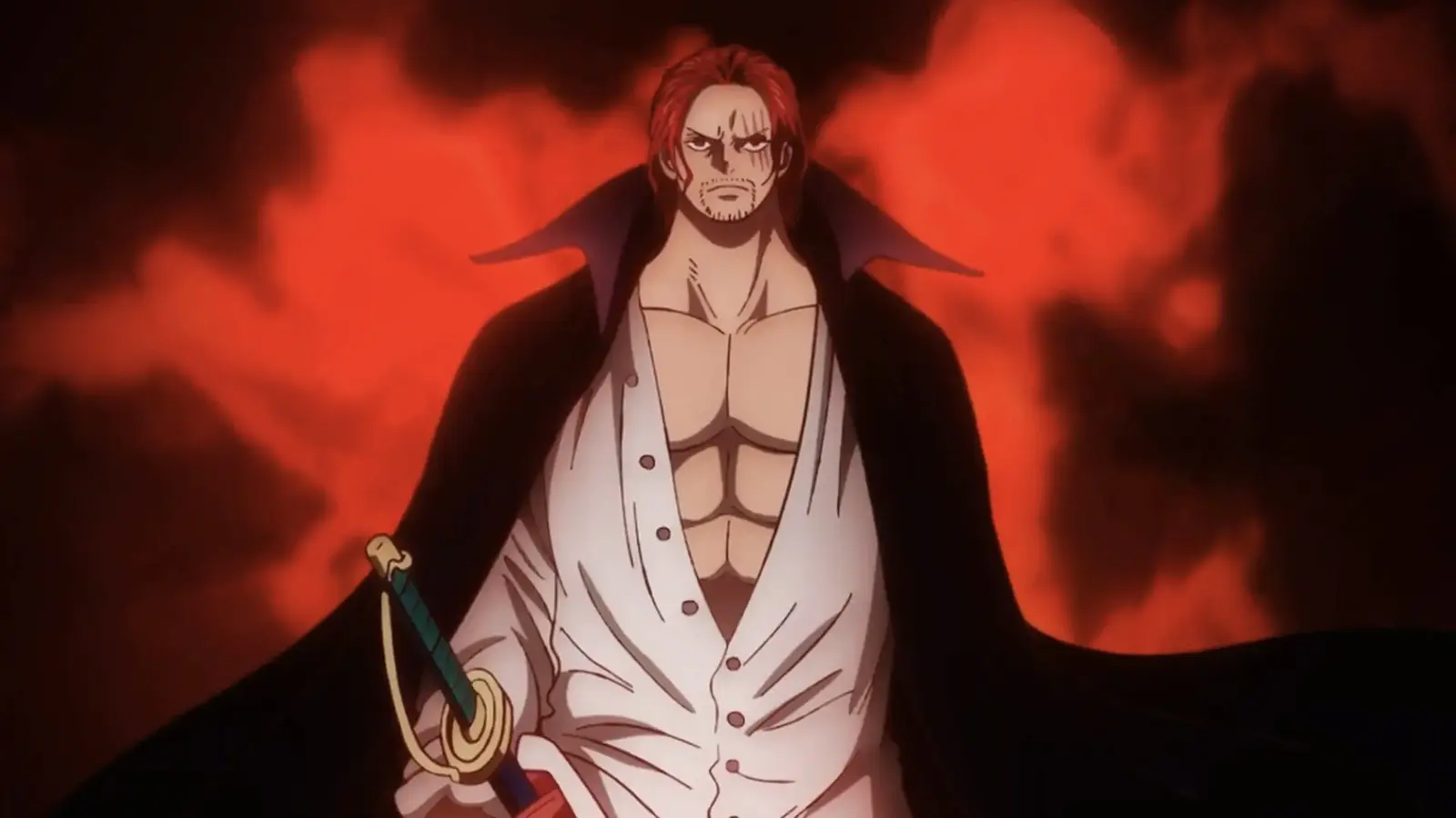 An Image of Red-Haired Shanks From One Piece