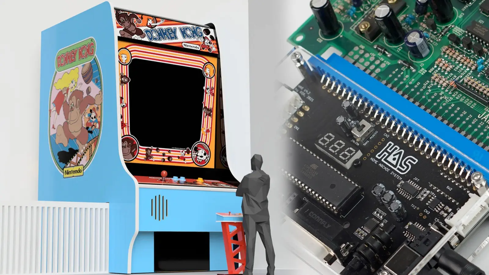 Jamma Board and Donkey Kong cabinet