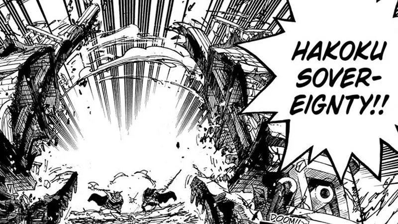 An image of Shanks using Divine Departure Against Kid Pirates