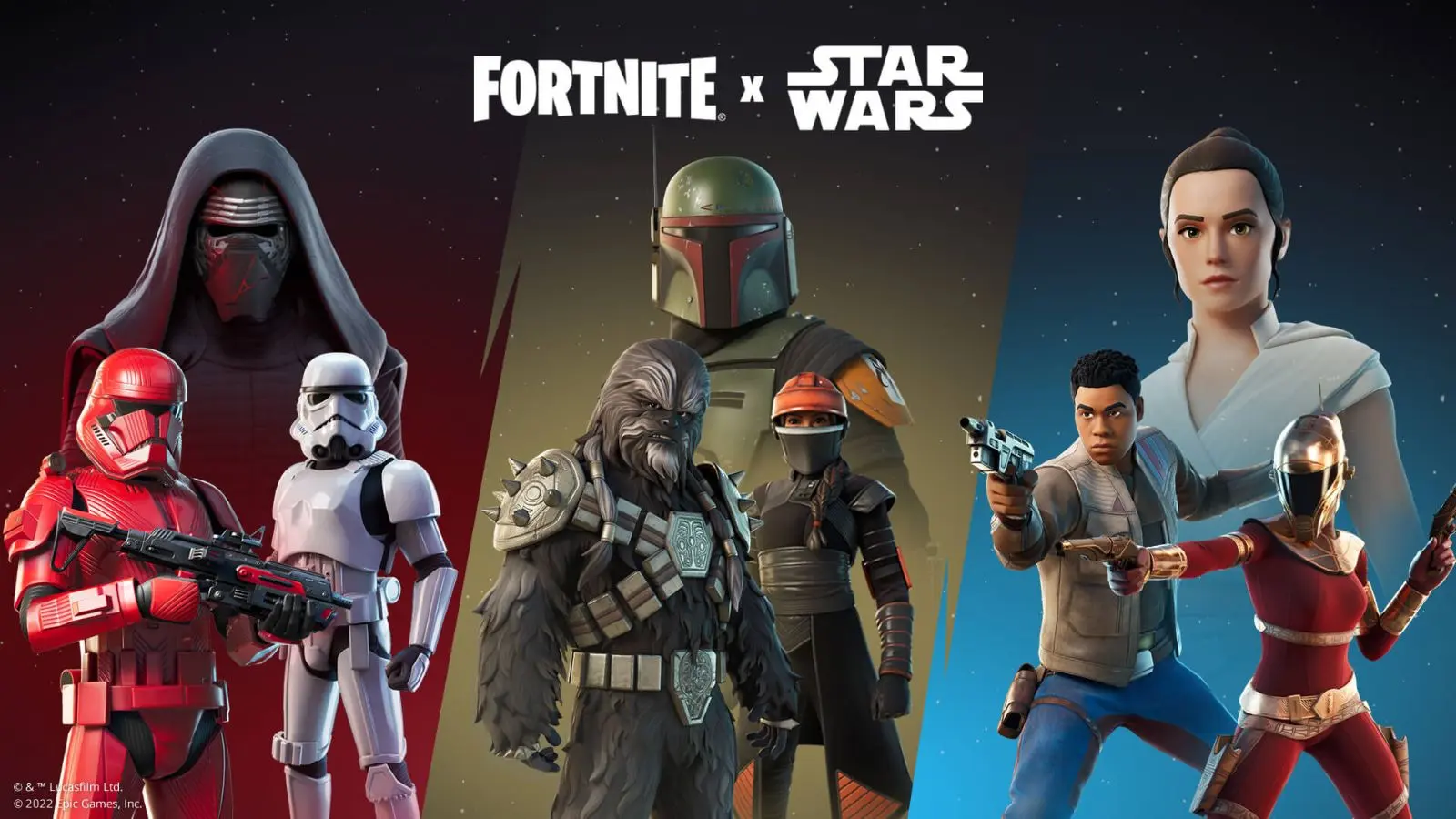 Fortnite x Star Wars collaboration cosmetics