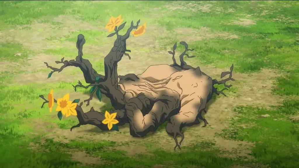 An image of Gantetsusai's palm going through Arborification