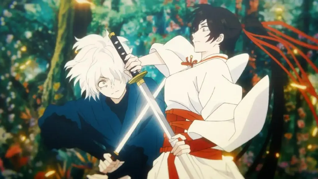 An image of a Samurai and Ninja from Hell's Paradise