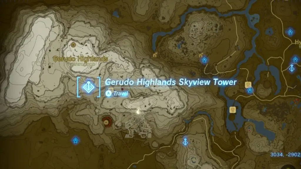 Gerudo Highlands Skyview Tower