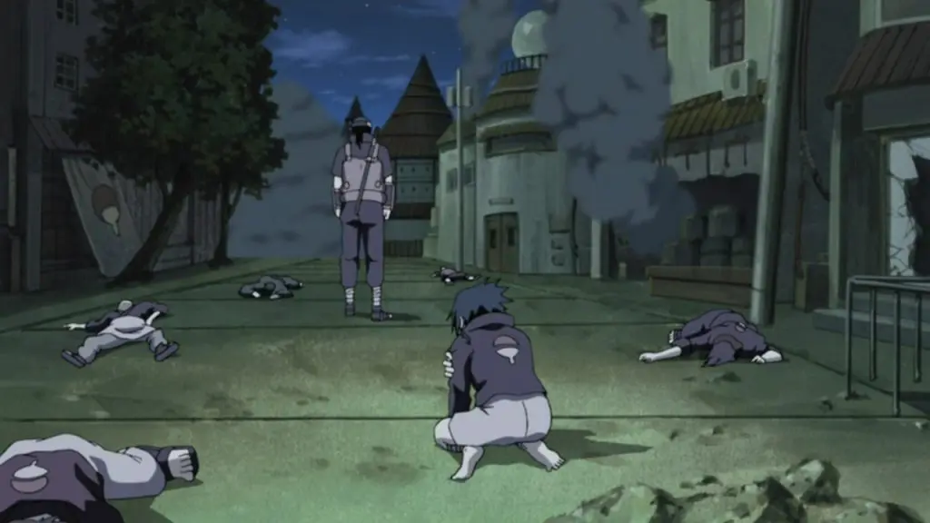 An image of Sasuke confronting Itachi in Naruto