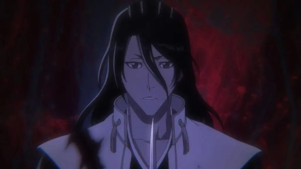 A still from Bleach TYBW featuring Byakuya