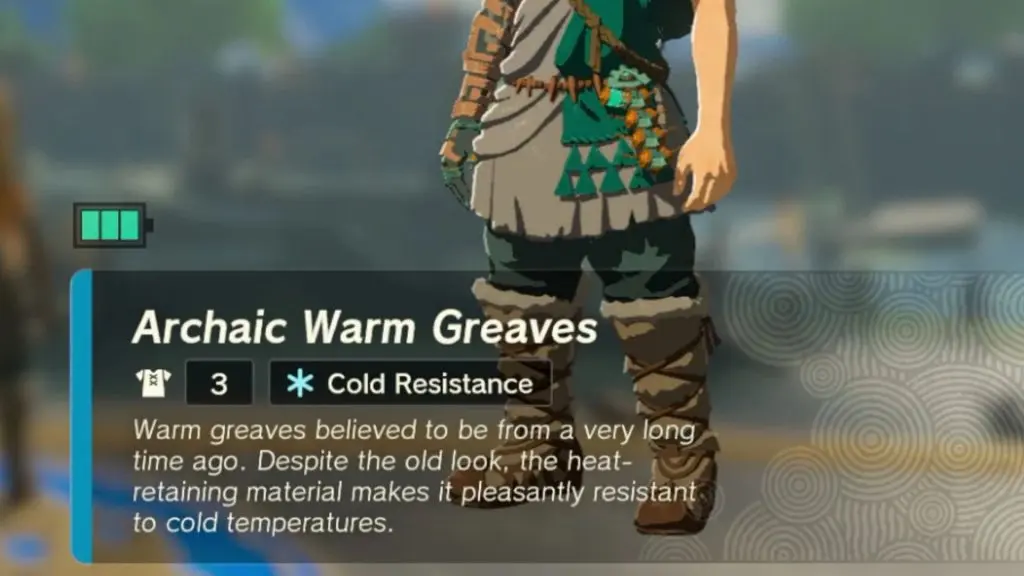 Archaic Warm Greaves Tears of the Kingdom