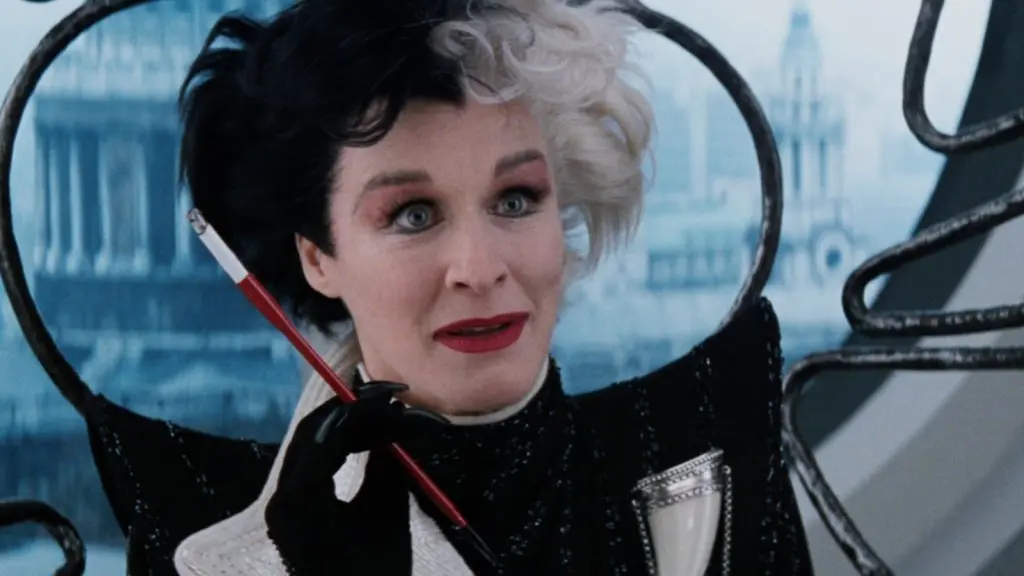 Glenn Close as Cruella in 101 Dalmatians