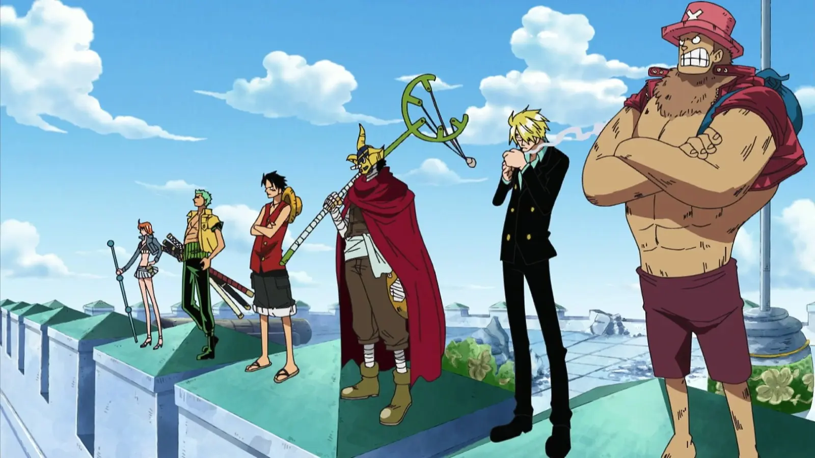 An image of Enies Lobby arc in One Piece