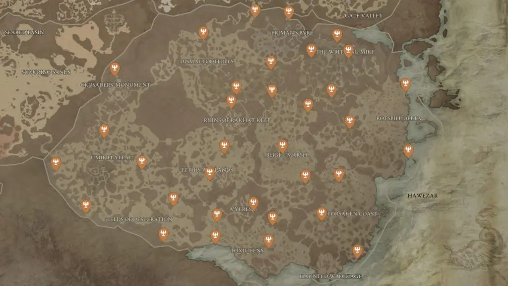 Altars of Lilith Hawezar location