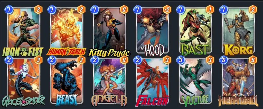 Marvel Snap movement deck