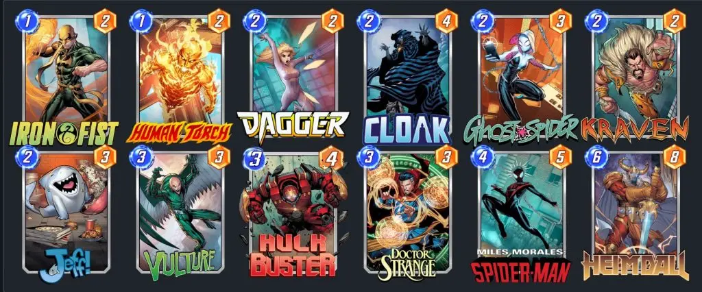 Marvel Snap movement deck