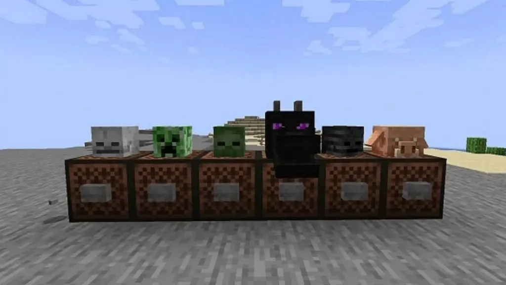 Minecraft mob note blocks