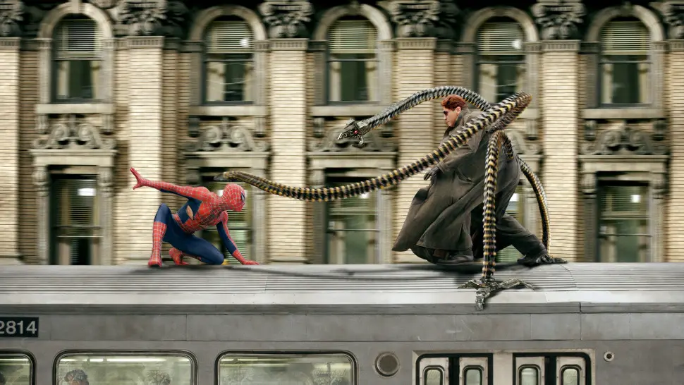 Spider-Man and Doc Ock in Spider-Man 2