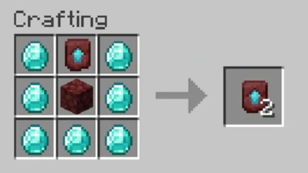 Minecraft 1.20 Smithing Template recipe