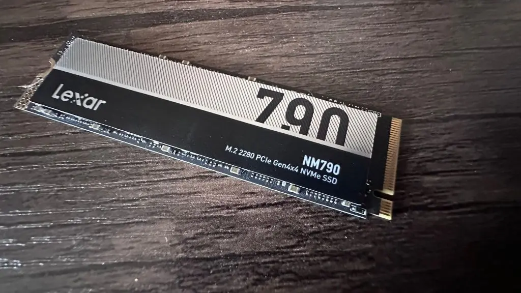 NM790 SSD on a desk