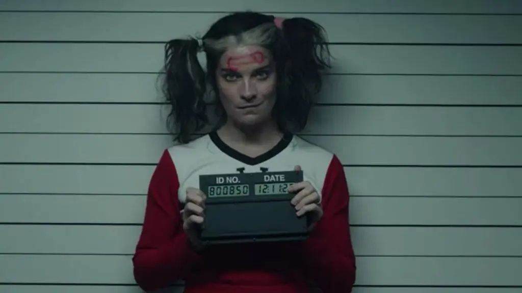 Annie Murphy as Joan wears a cheerleading uniform in Black Mirror