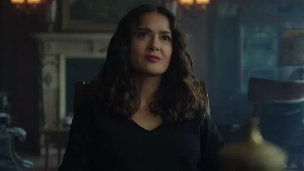 A close up of Salma Hayek in Black Mirror