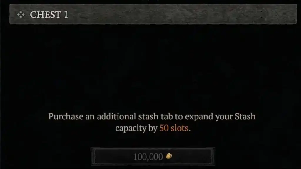 Diablo 4 stash upgrade