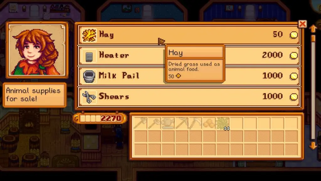 Marnie's shop in stardew valley