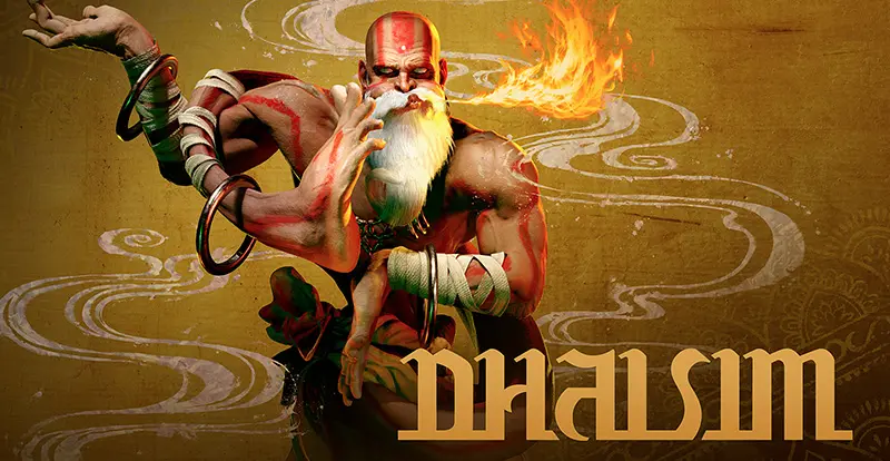 A screenshot of Dhalsim from Street Fighter 6