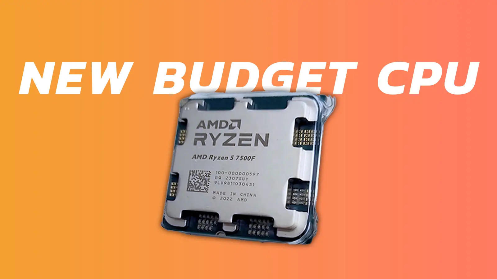 New Budget CPU with 7500F from AMD in front