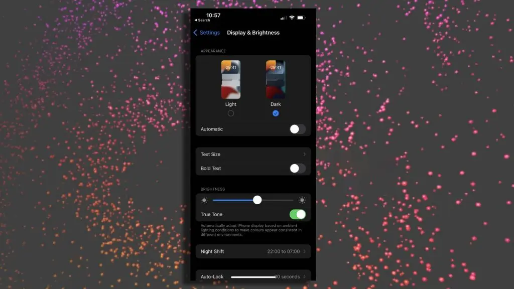 How to enable dark mode on iOS