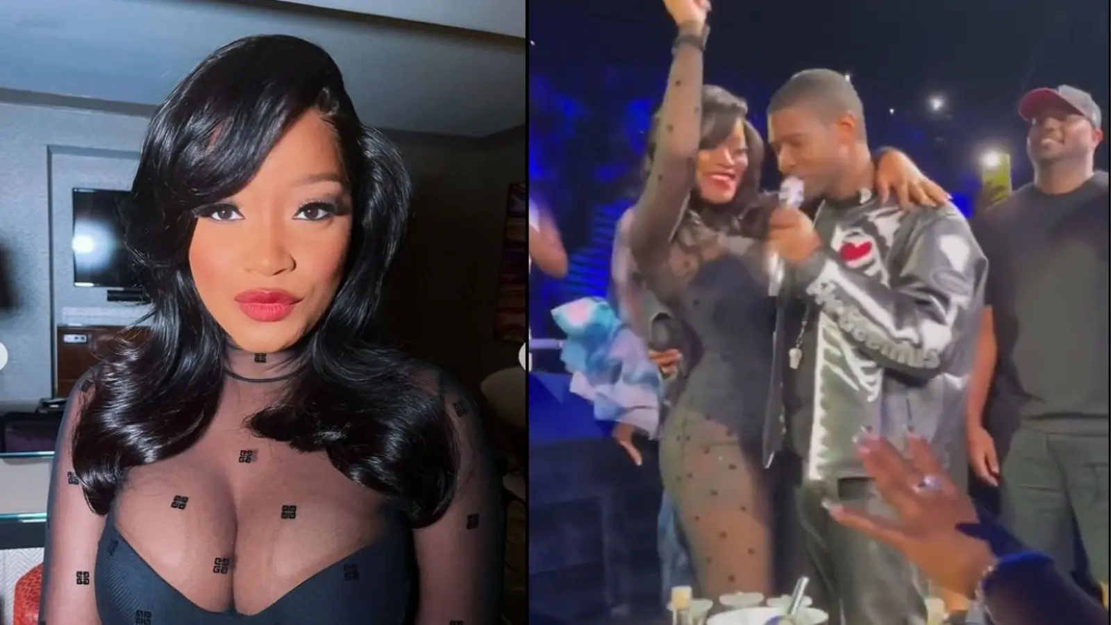 Keke palmer and usher at his concert