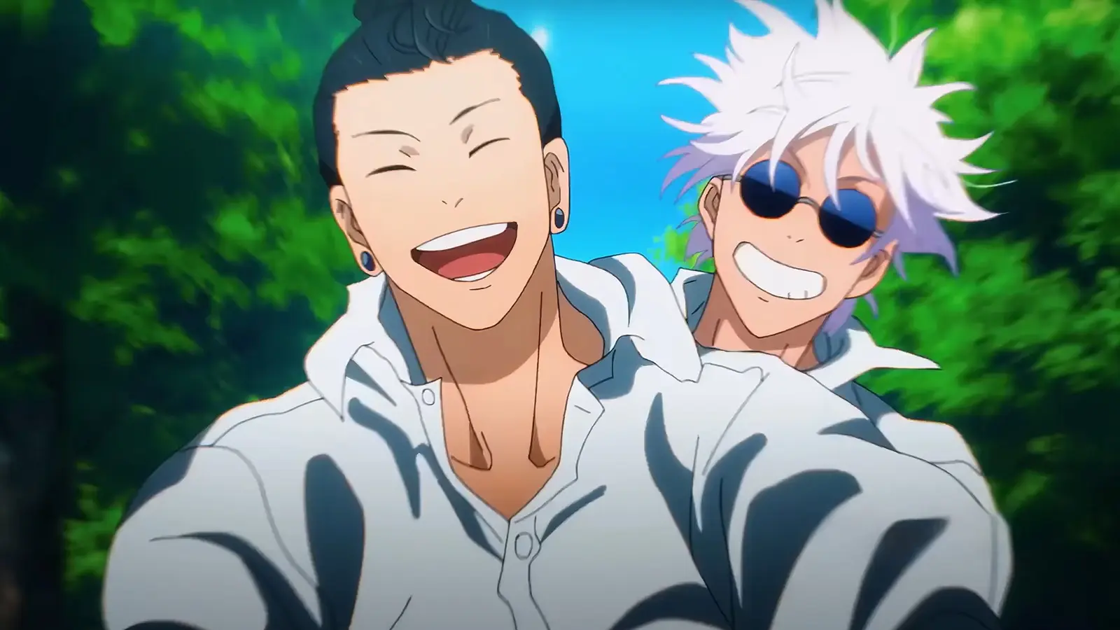 An image of Satoru Gojo and Suguru Geto from Jujutsu Kaisen