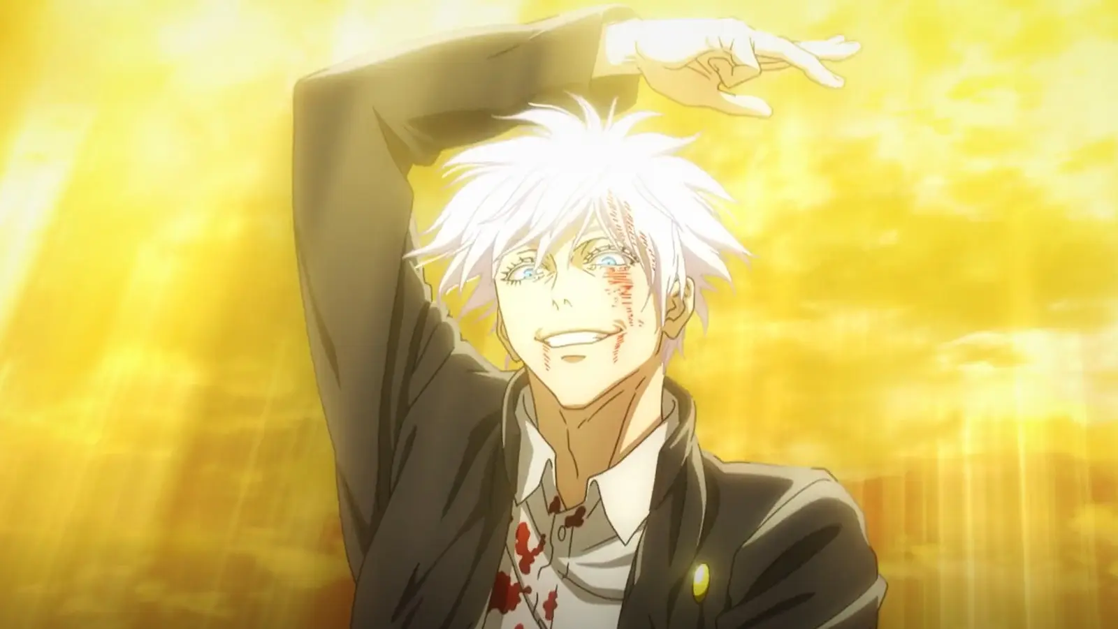 An image of Gojo calling himself the Honored One in Jujutsu Kaisen