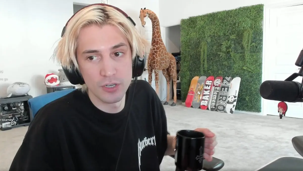 xQc during a regular variety stream