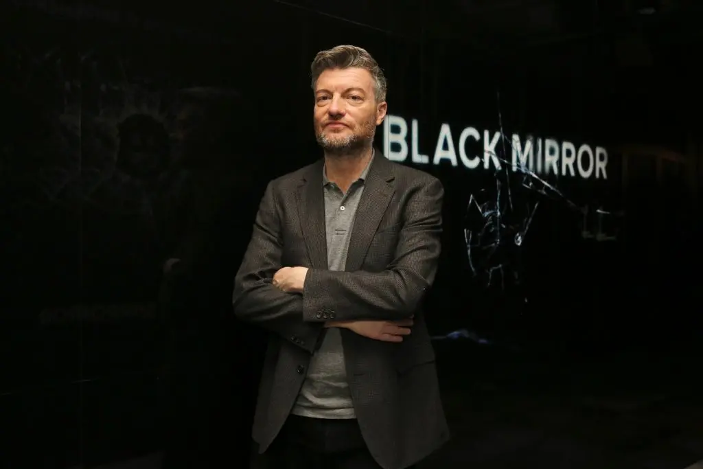 Charlie Brooker seen at the ‘Black Mirror' panel