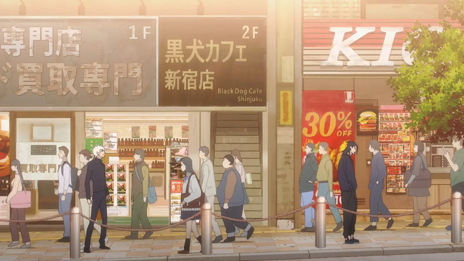 An image of Gojo and Geto near KFC in Jujutsu Kaisen