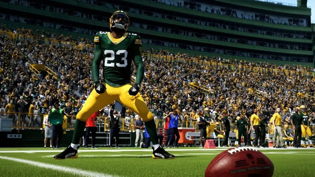 nfl madden 24 player next to ball