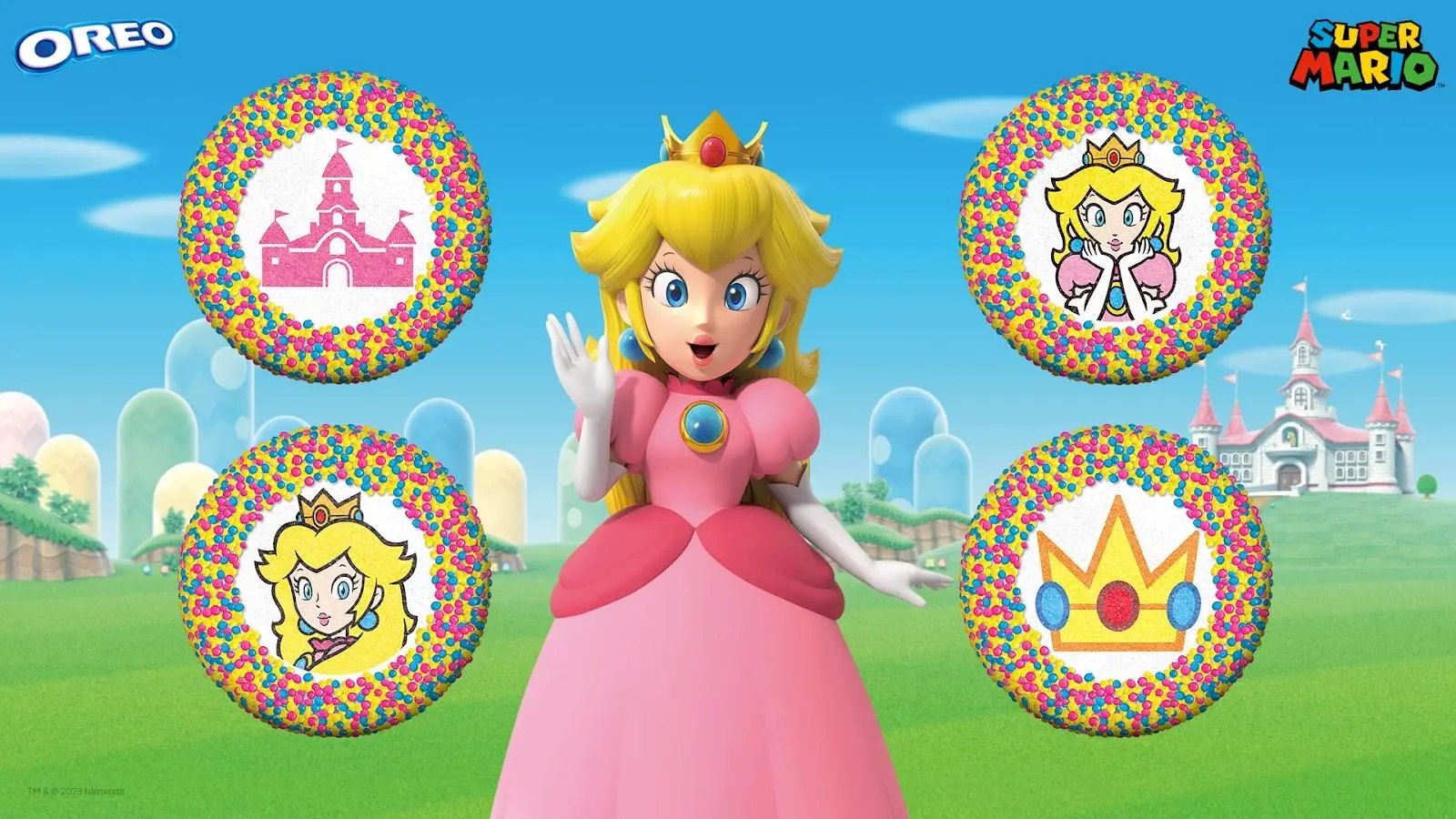 Promo for Princess Peach OREO collaboration