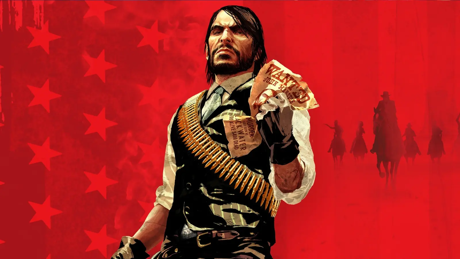 Red Dead Redemption John Marston holding his own wanted poster