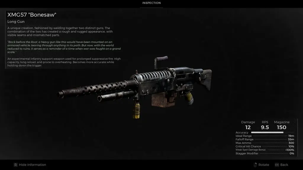 an image of XMG57 "Bonesaw" Long gun in Remnant 2