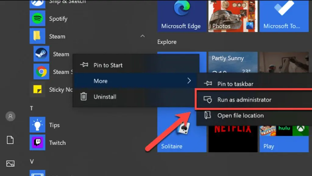 run Steam as administrator