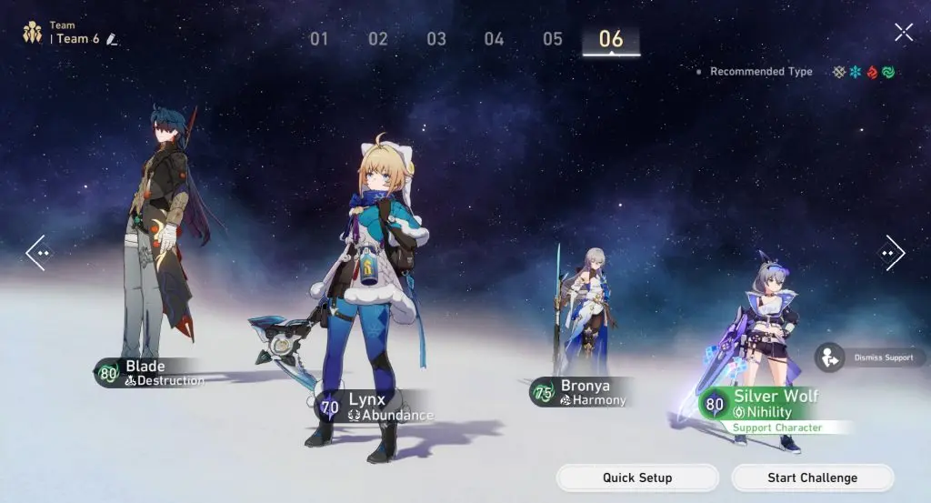 A screenshot from the game Honkai Star Rail