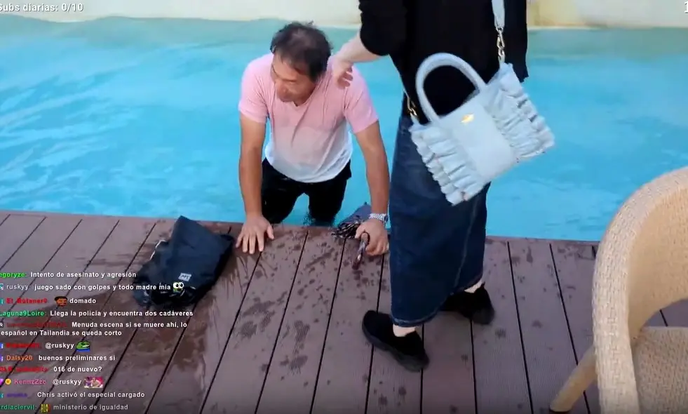 Man who fell into pool