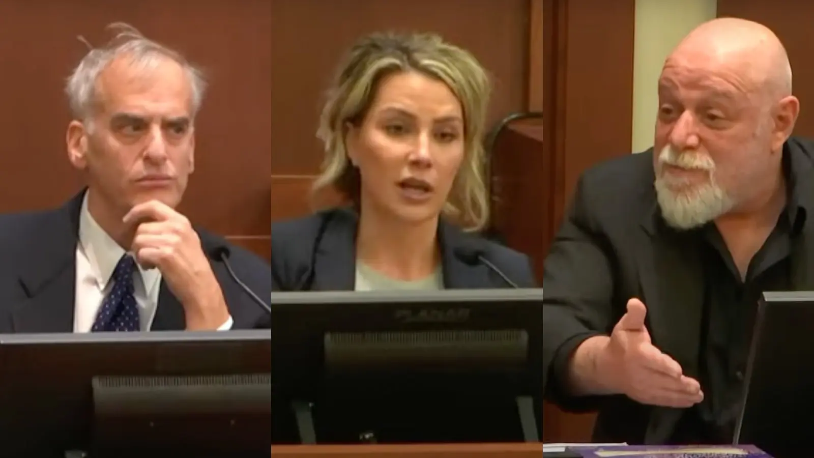 David Spiegel, Shannon Curry, and Isaac Baruch at Depp v Heard trial