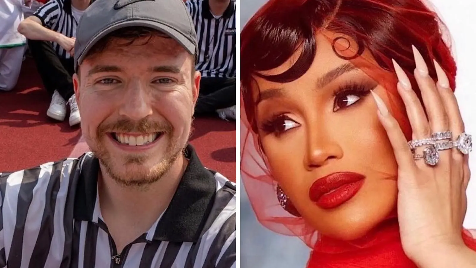 Cardi B called MrBeast "cringy" and "corny."