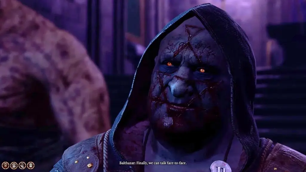 an image of Balthazar in a cutscene in Baldur's Gate 3