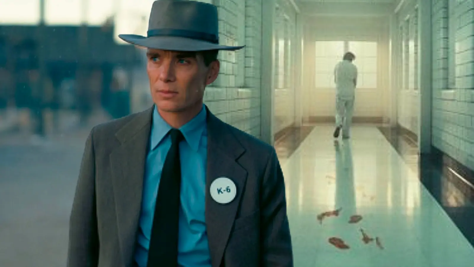 Cillian Murphy in Oppenheimer and a still from Joker