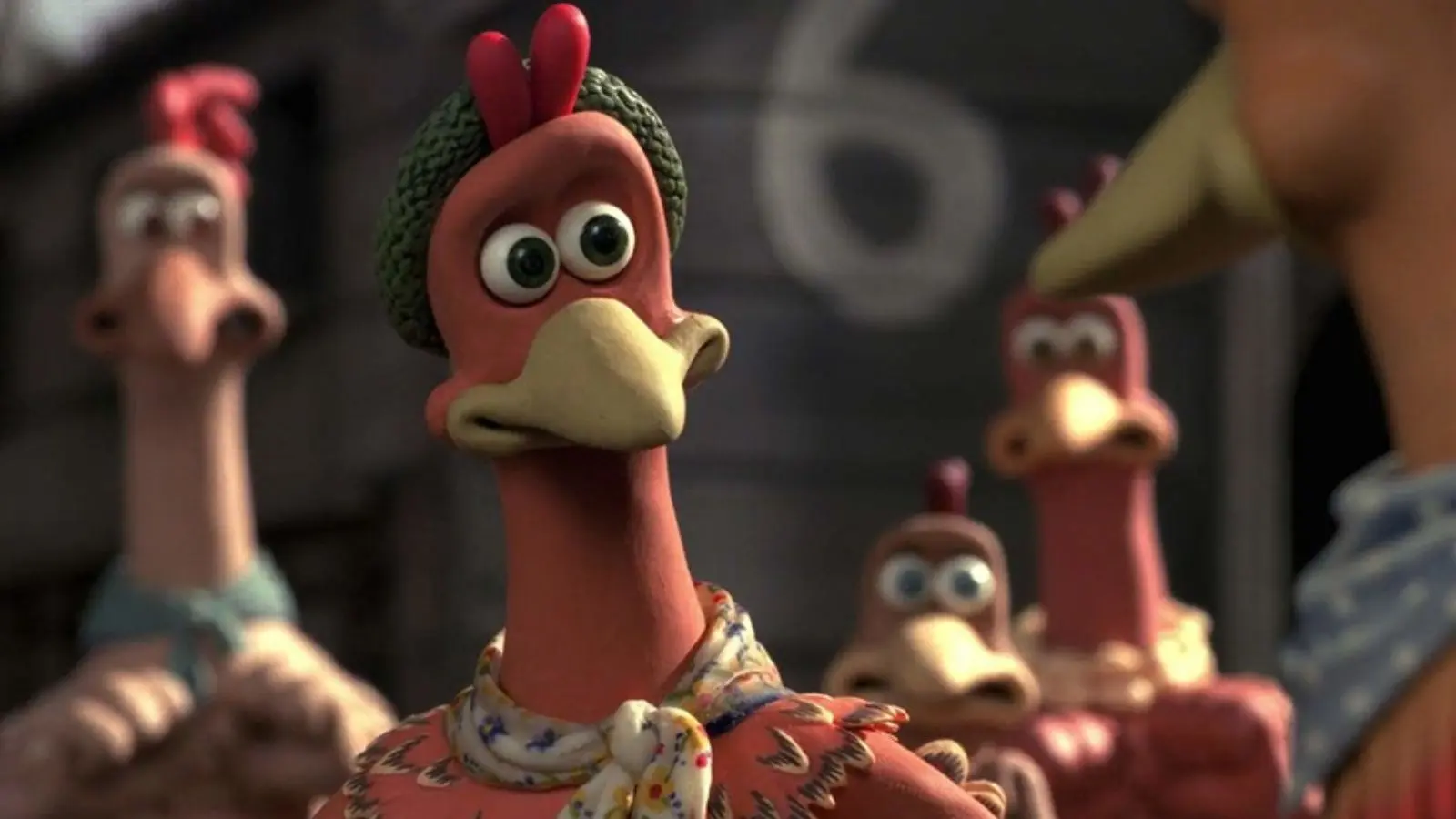 Julia Sawalha's Ginger in the 2000 movie Chicken Run.