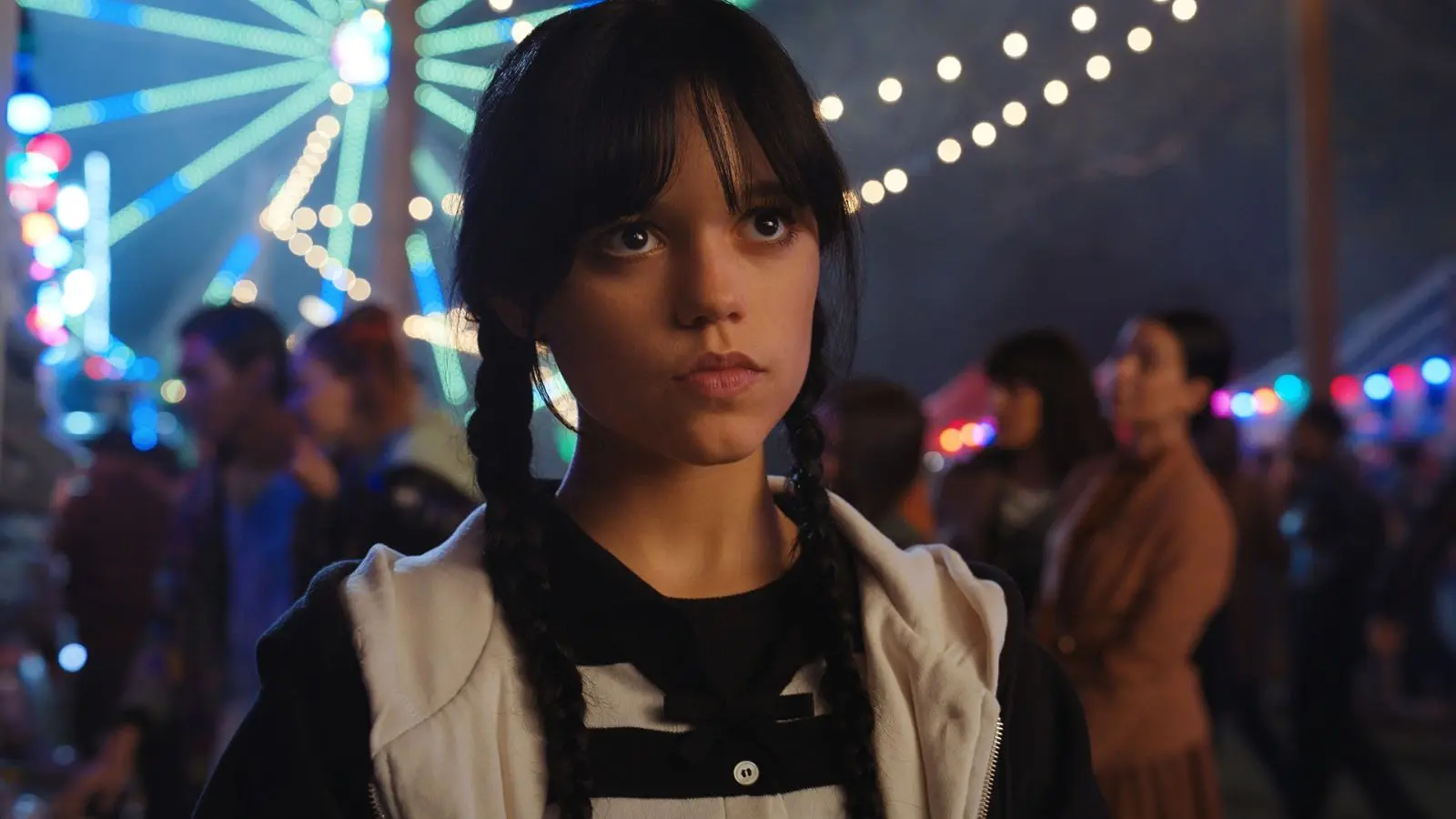 Jenna Ortega as Wednesday in Season 1.