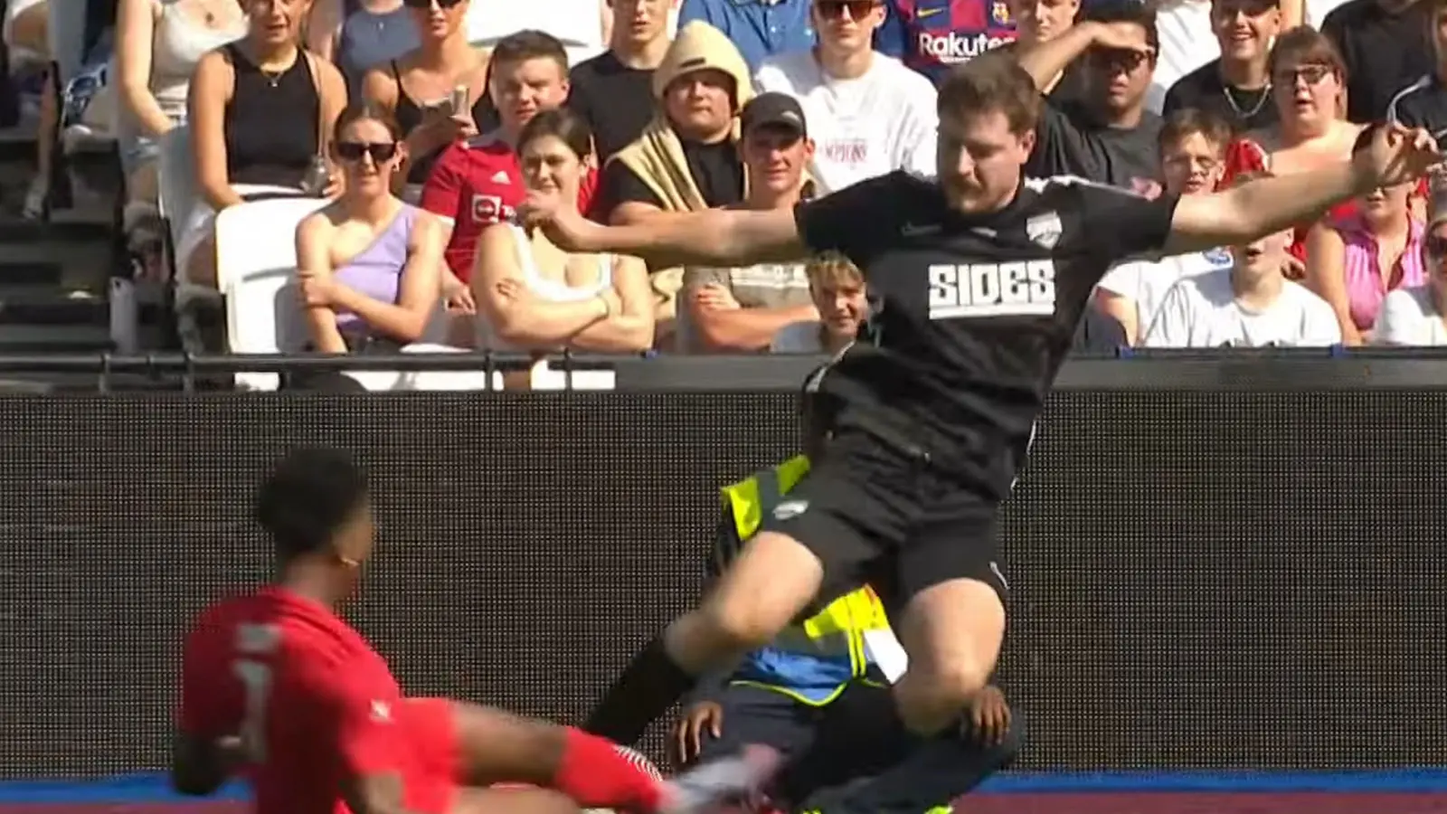 IShowSpeed slide tackle on MrBeast in Sidemen Charity Match