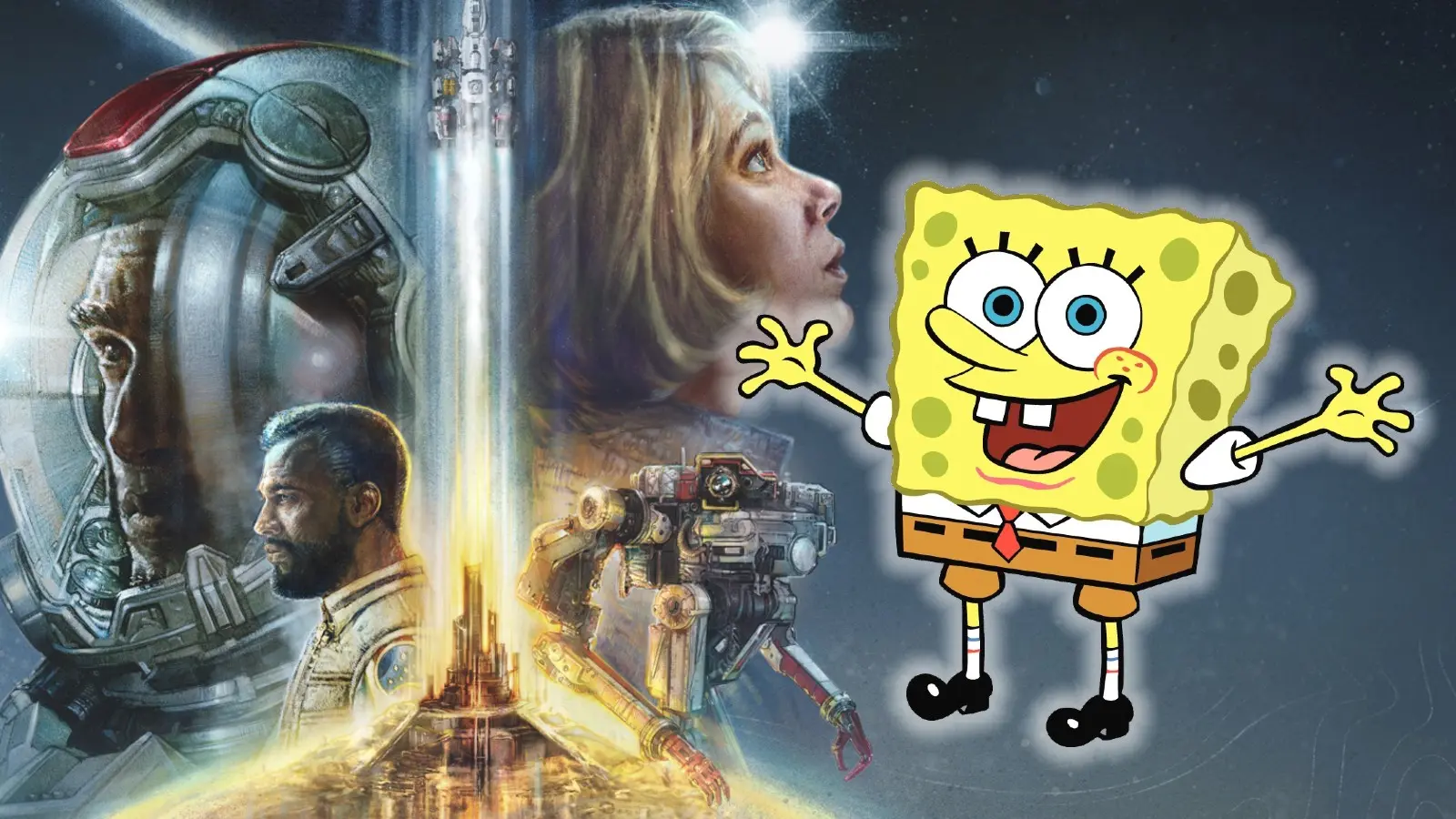 Spongebob with Starfield key art